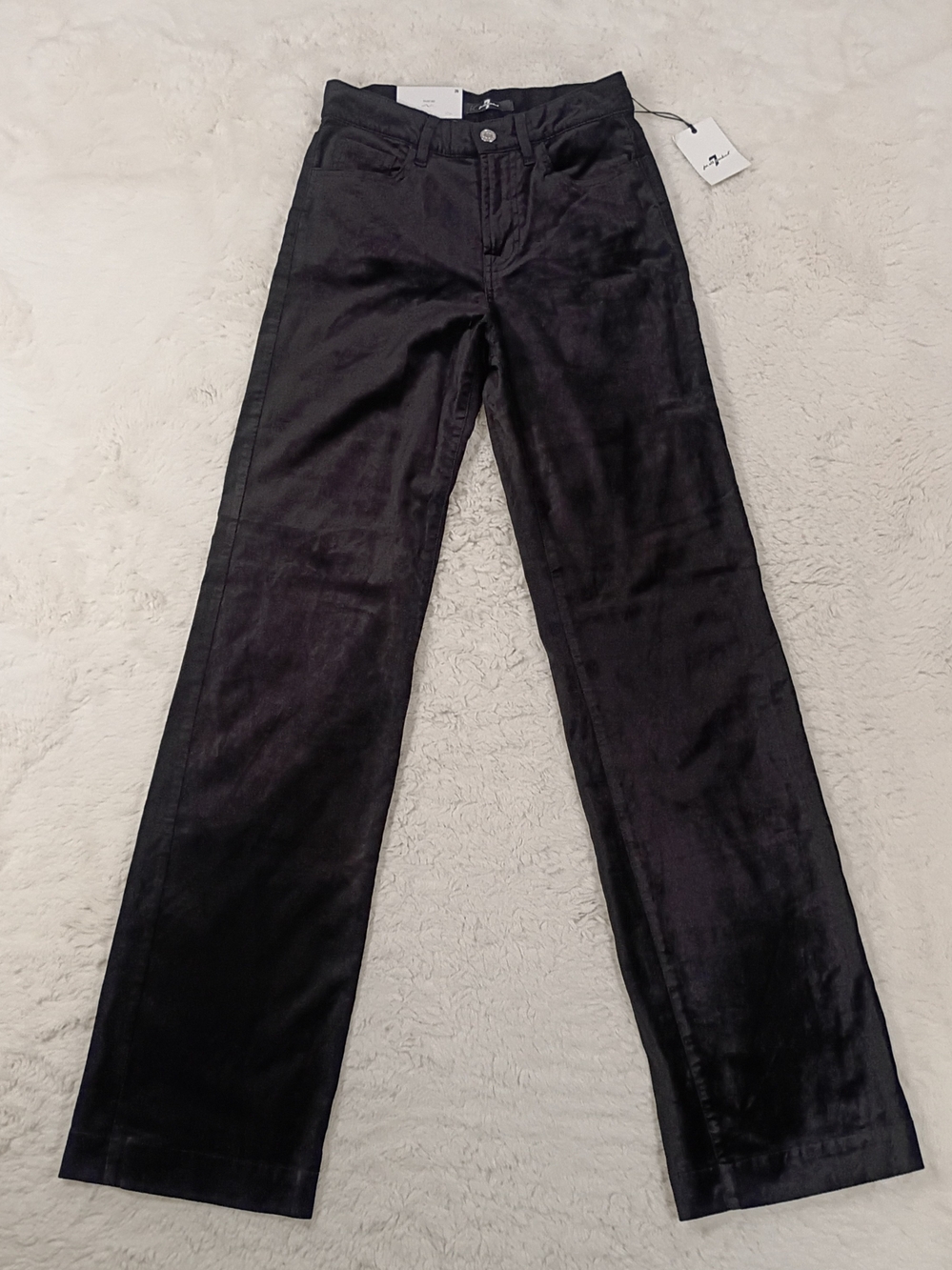 7 For All Mankind Velvet Alexa Trouser Jeans Black 26